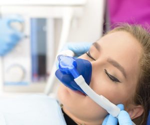 Woman benefiting from nitrous oxide